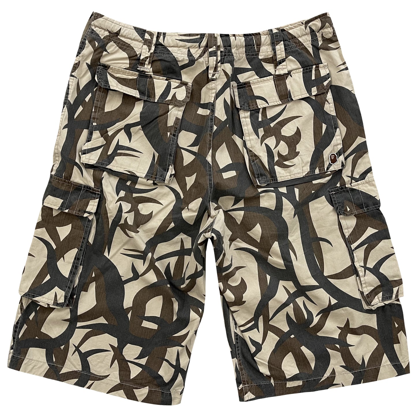 Bape Tribal Cargo Shorts - L