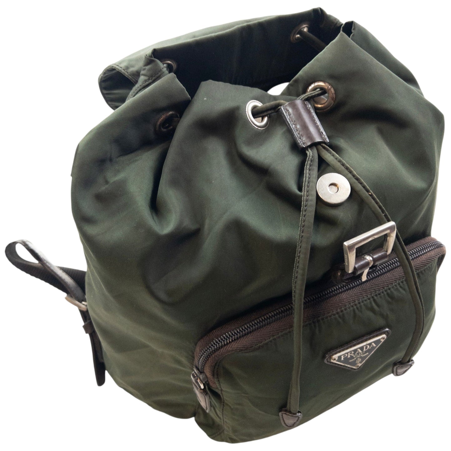 Vintage 2000s Prada Bucket Backpack | O/S, Brown