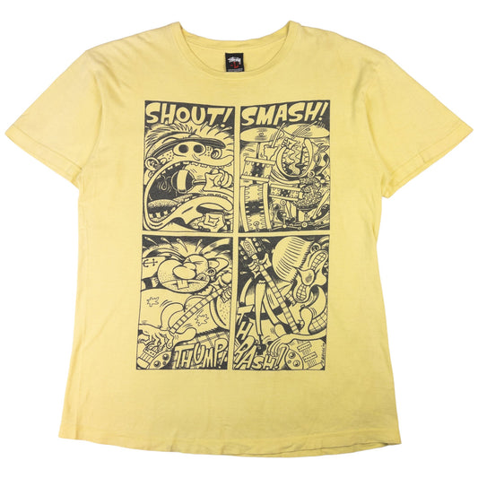 Vintage Stussy X Peter Bagge Comic Graphic T Shirt Size L