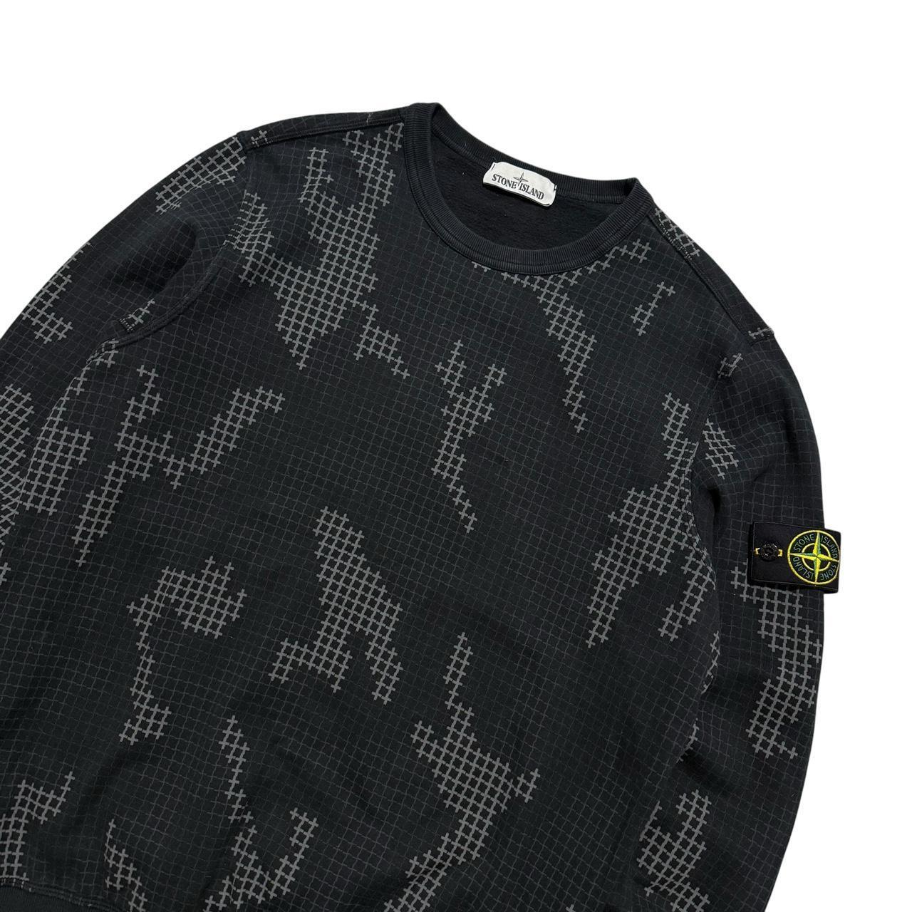 Stone Island Grid Camo Pullover Crewneck | Large, Camo