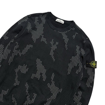 Stone Island Grid Camo Pullover Crewneck | Large, Camo