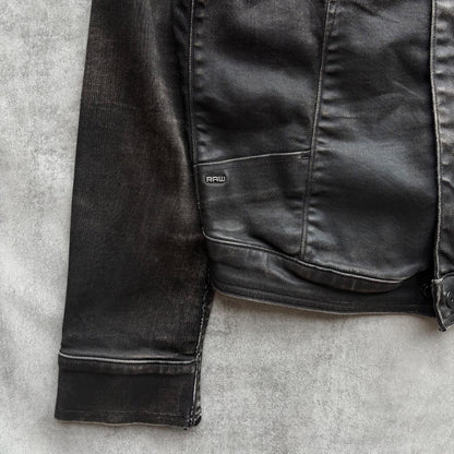 G-STAR WAXED DENIM JACKET | O/S, Black