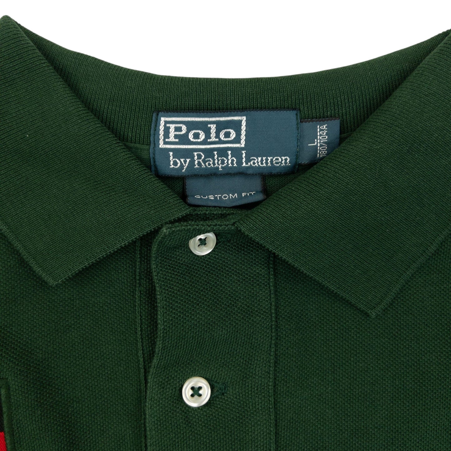 Vintage 90s Polo Ralph Lauren Germany Long Sleeve Polo Shirt Size L | Large, Green