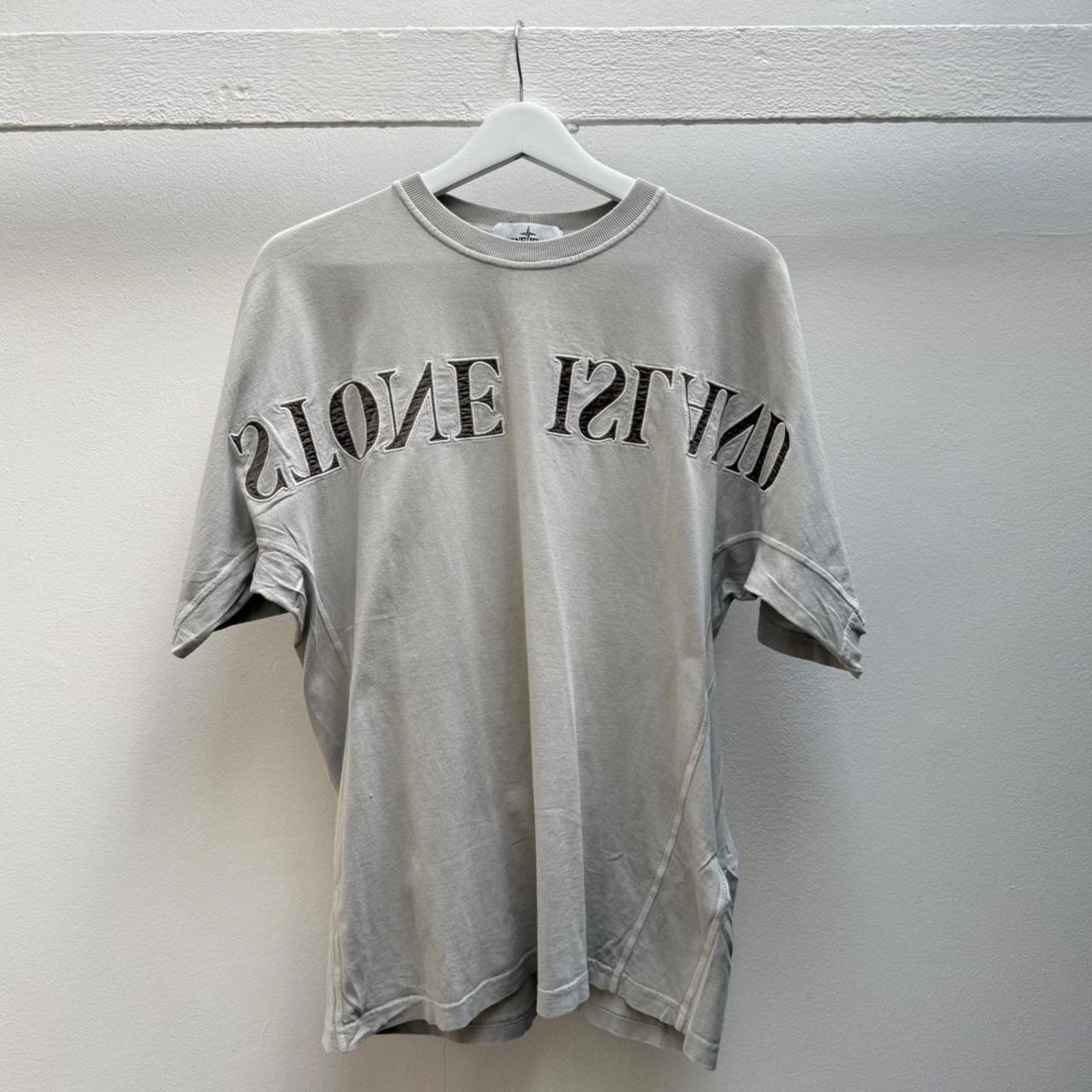 Stone Island Logo T-shirt in light grey (S) | Small, Grey