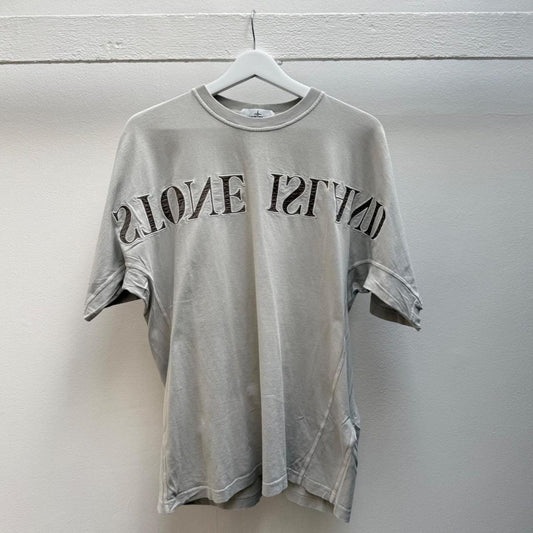 Stone Island Logo T-shirt in light grey (S) | Small, Grey