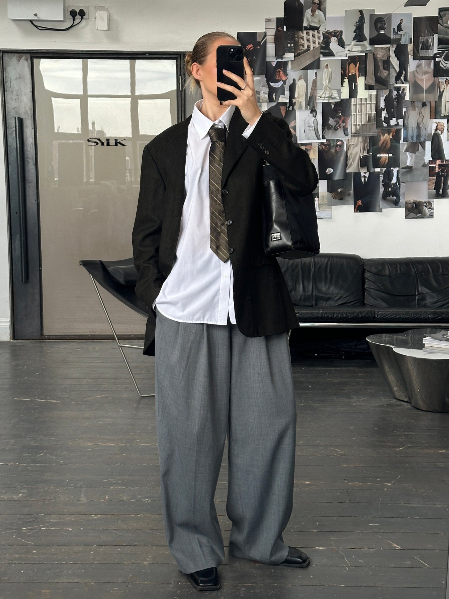 Loro Piana 2000s 1990s Wool Cashmere Herringbone Blazer - 42R/XL