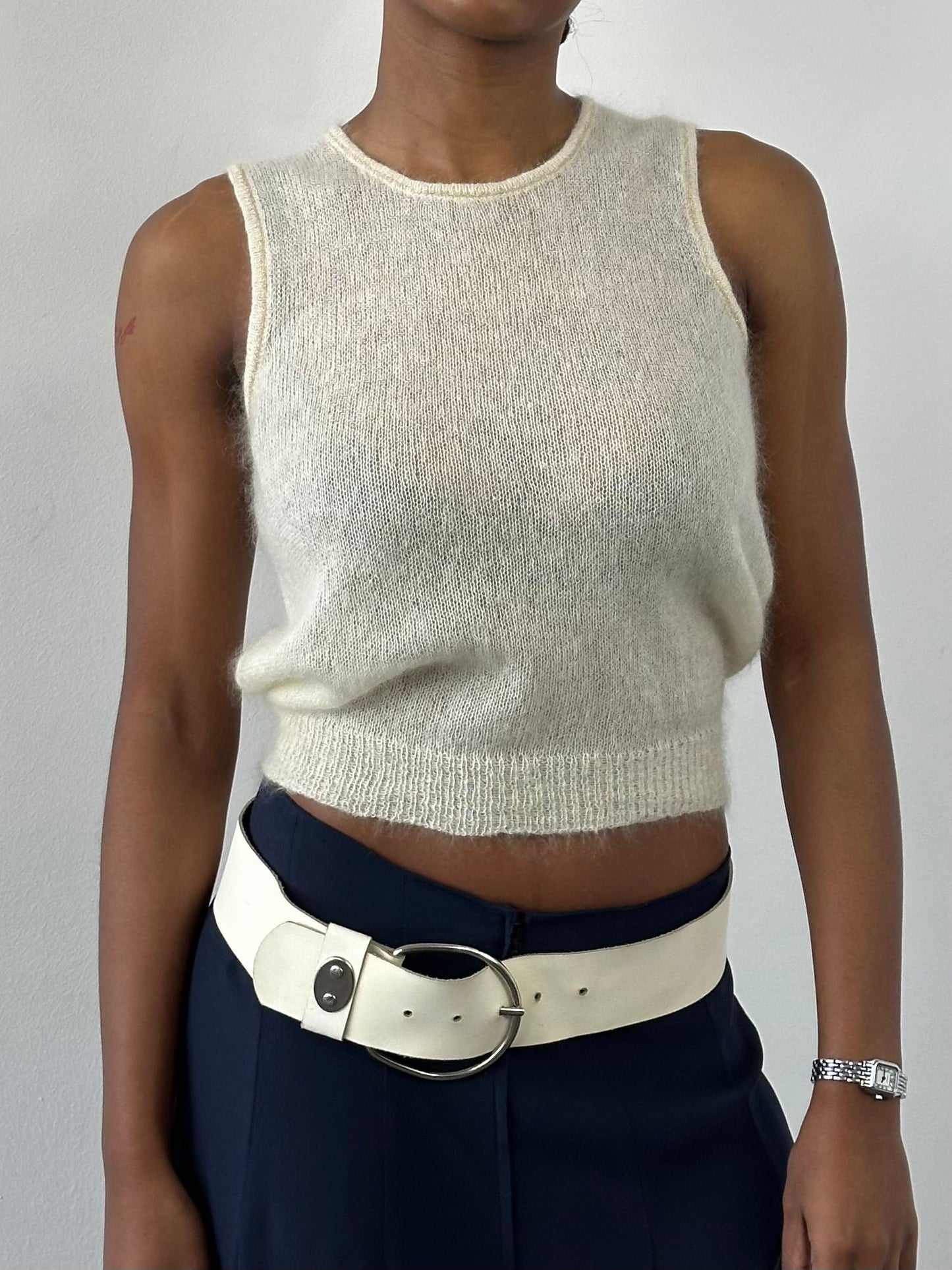 Italian Vintage 1990s Mohair Knit Top - S