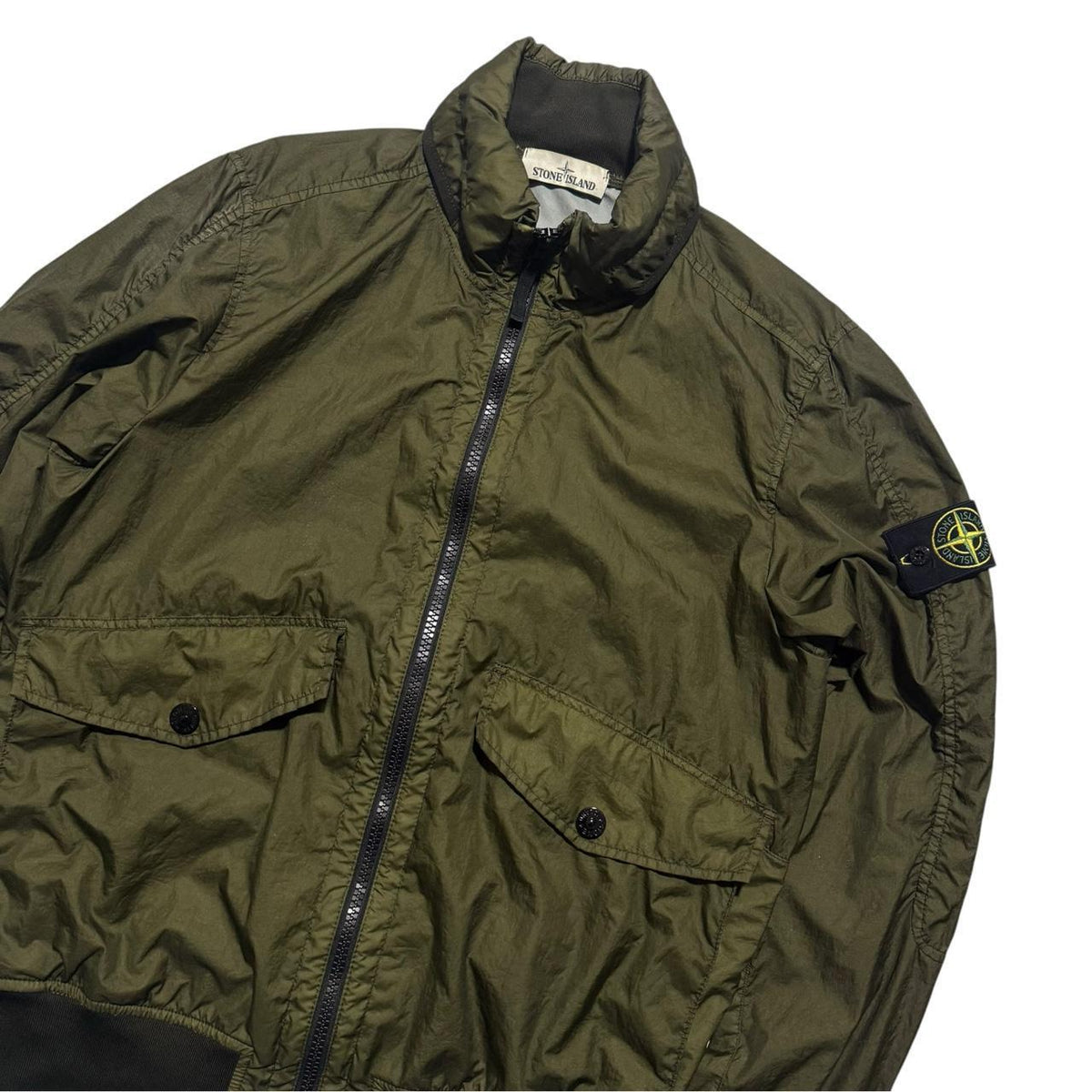 Stone Island Membrana 3L Jacket | Large, Olive
