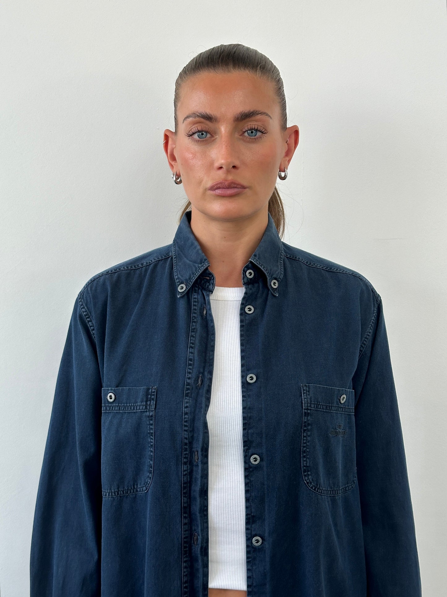 Armani Jeans Denim Logo Shirt - L