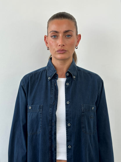 Armani Jeans Denim Logo Shirt - L