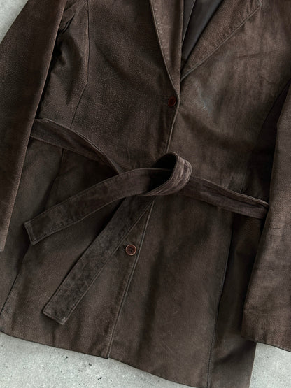 Vintage Suede Belted Jacket - S/M