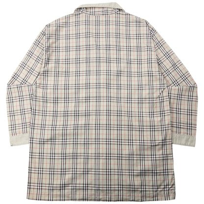 Vintage 2000s Burberry Nova Check Long Sleeve Button Up Pyjama Shirt Size M | Medium, Beige