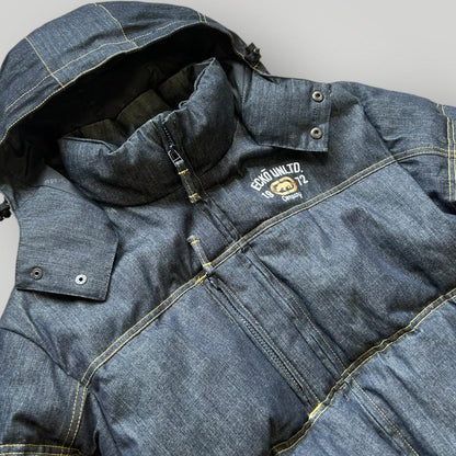 Rare Ecko Untld 2000s Denim Puffer Coat M/L