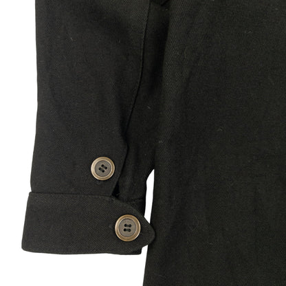 Vintage 2000s Yohji Yamamoto Half Button Longline Jacket Womens Size XL | XL, Black