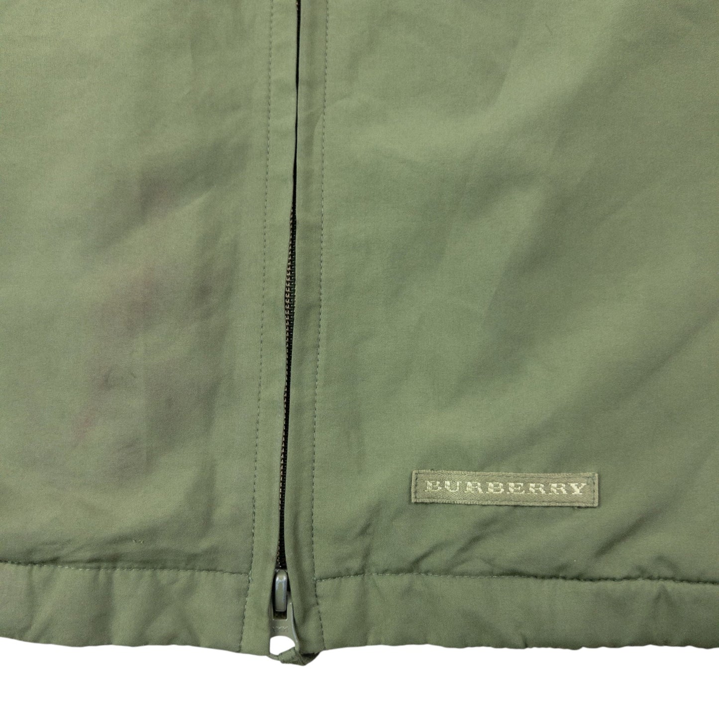Vintage 2000s Burberry Golf Knit Sleeve Zip Up Jacket Size L | Large, Green