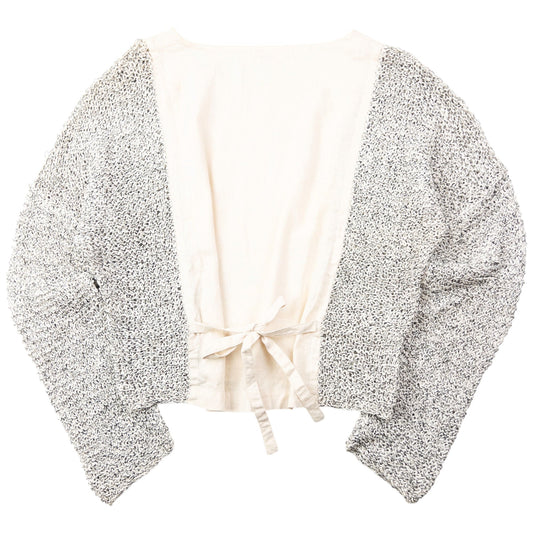 Vintage 90s Plantation By Issey Miyake Knit Sleeve Top Womens Size M | Medium, Cream
