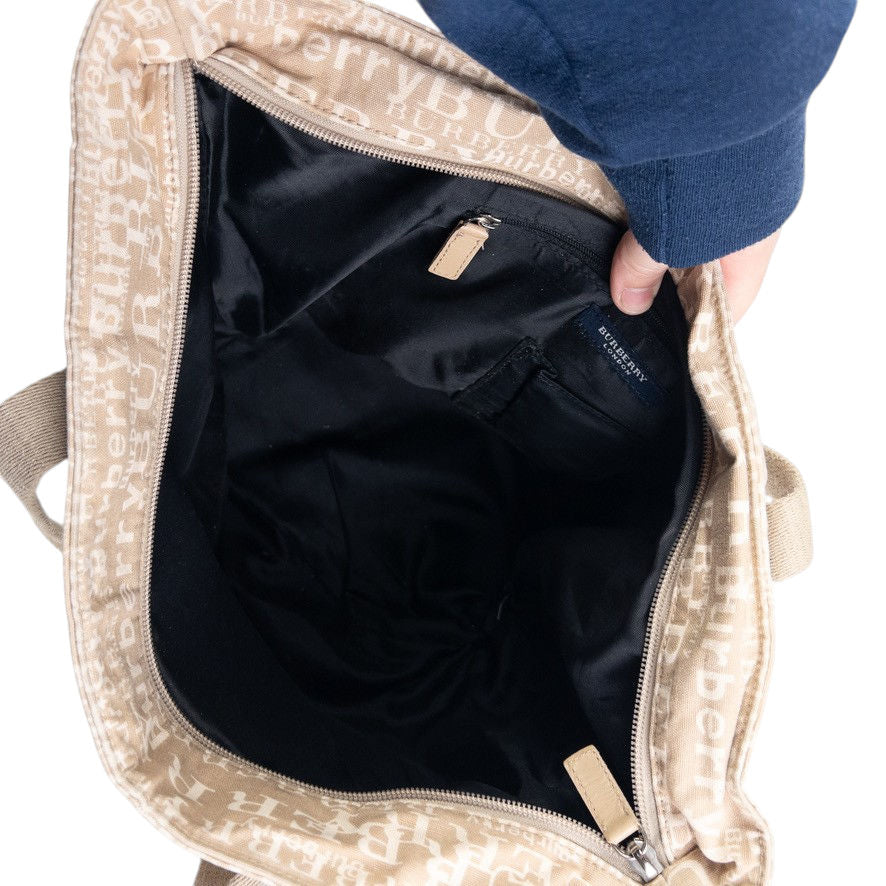 Vintage Burberry Monogram Shoulder Bag