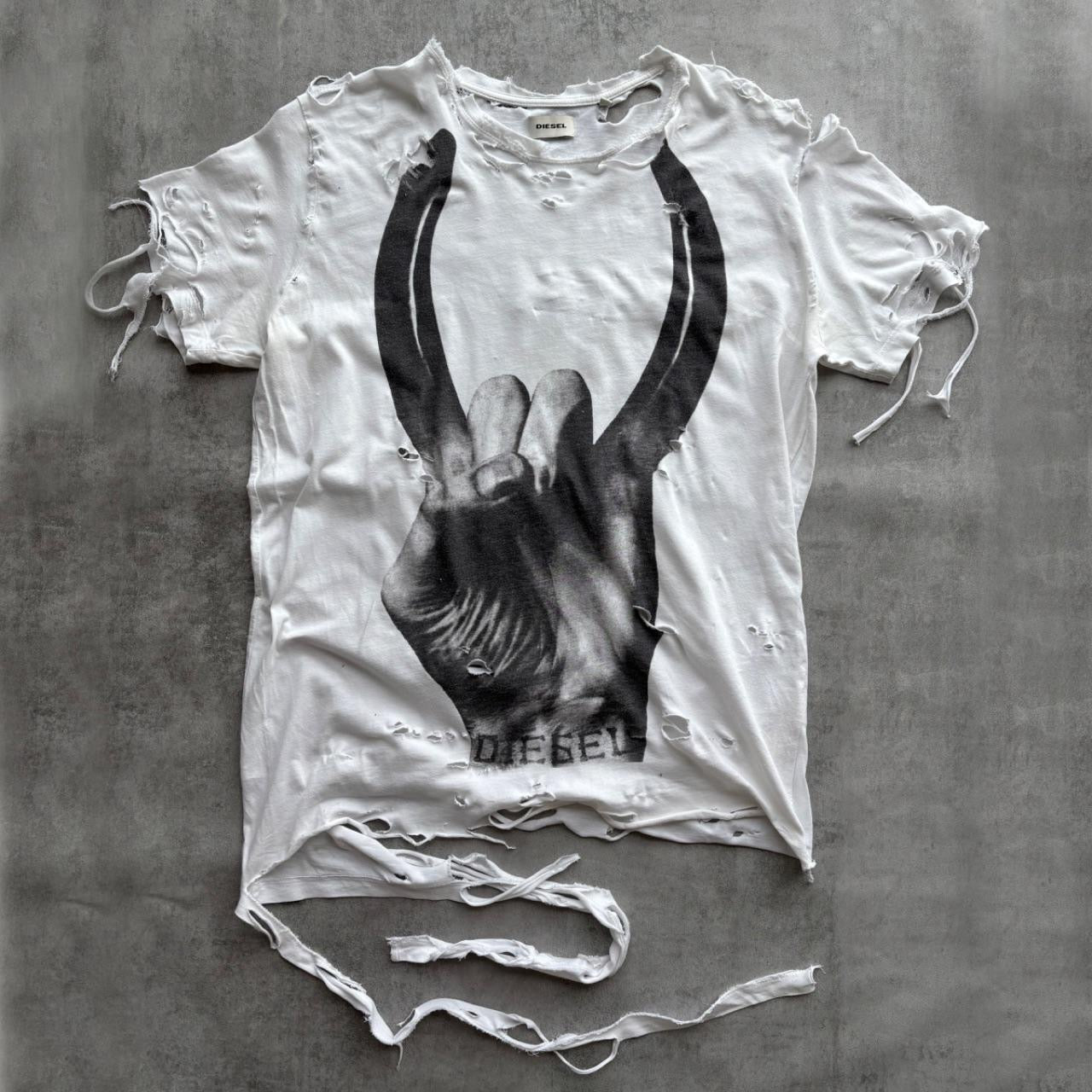 DIESEL DISTRESSED T-SHIRT | O/S, Red