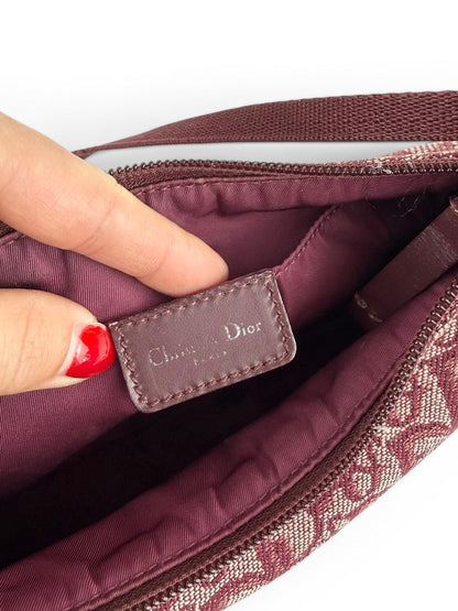 2011 Christian Dior Bordeaux Red Monogram Shoulder Bag | O/S, Multicoloured
