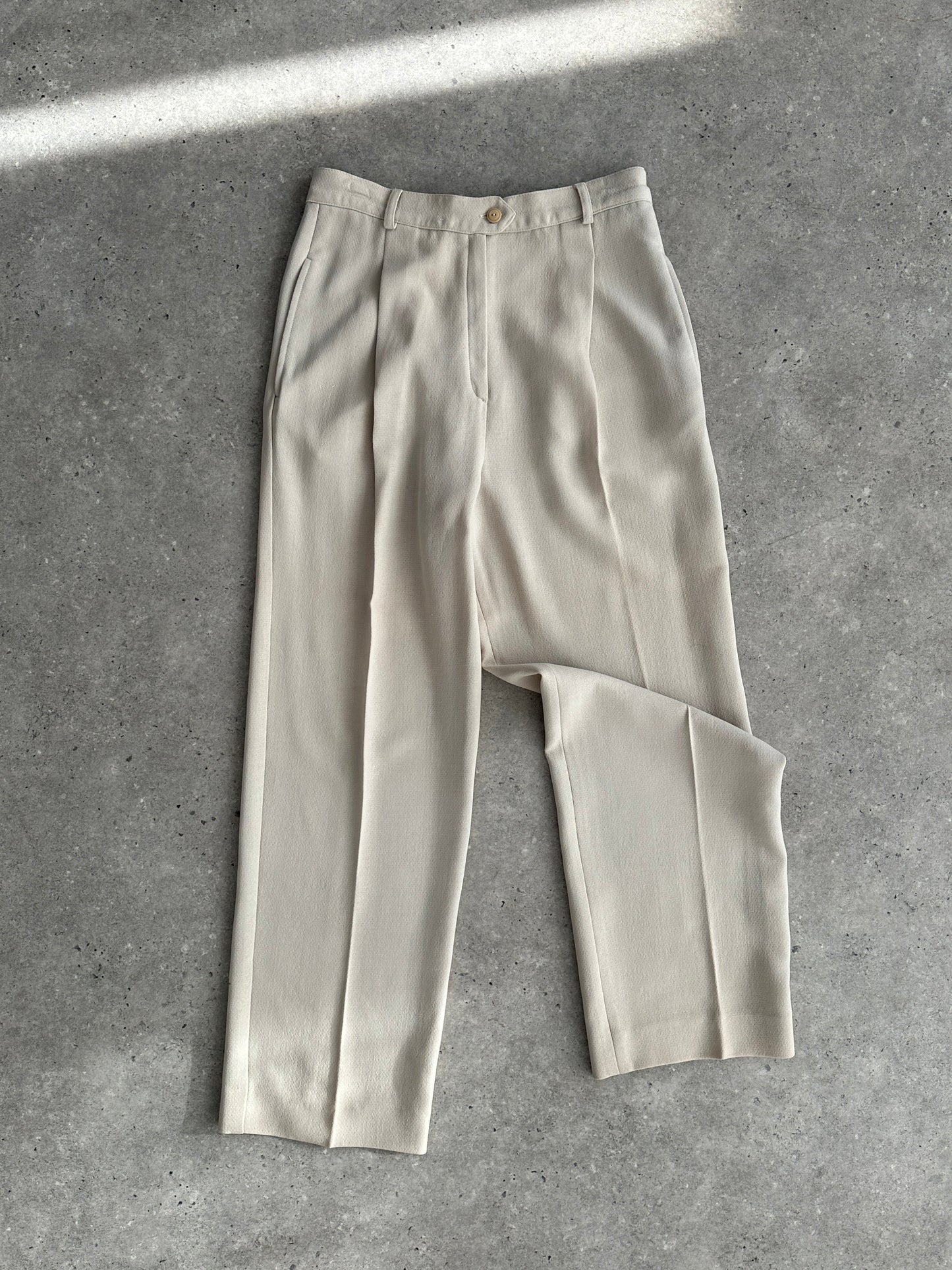 Max Mara Pure Wool Straight Leg Tailored Trousers - W28