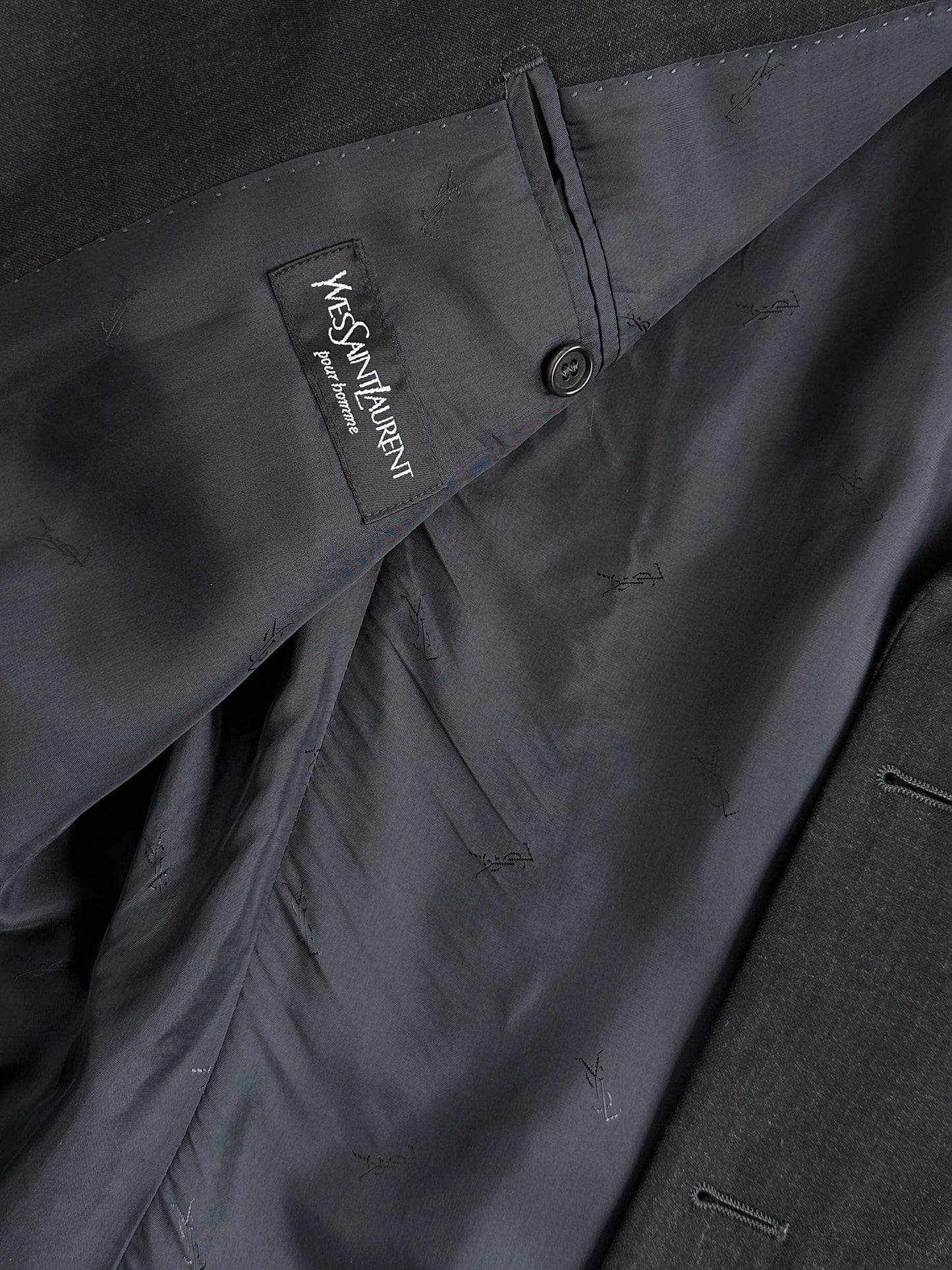 Yves Saint Laurent Pour Homme 1990s Pure Wool Single Breasted Blazer - 40R/XL