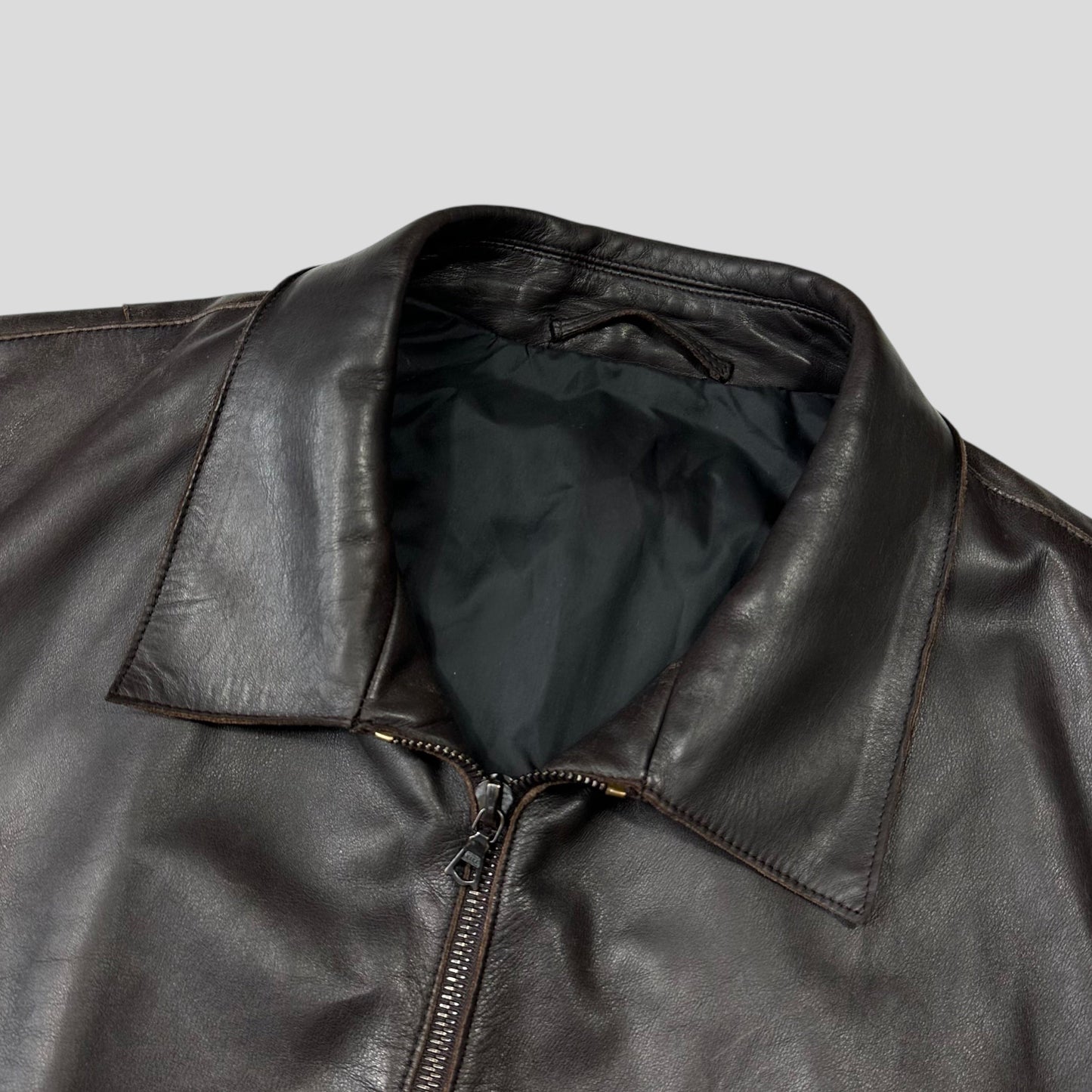 Neil Barrett AW00 Leather Moto Backpack Jacket - M/L | O/S, Brown