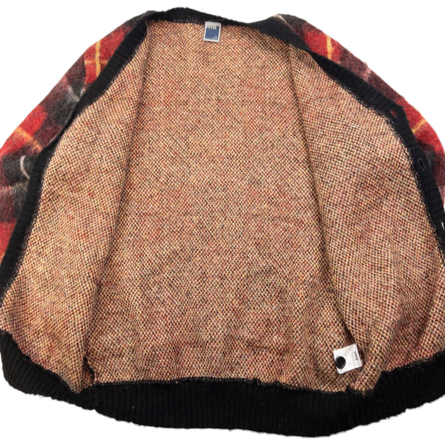 Vintage PPFM Tartan Wool Button Up Cardigan Size M