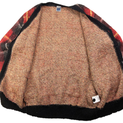 Vintage PPFM Tartan Wool Button Up Cardigan Size M
