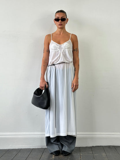 Vintage Sheer Maxi Slip Dress - S/M