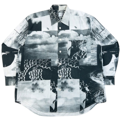 Vintage FUN Kansai Man Jeans Print Long Sleeve Button Up Shirt Size L | Large, Black