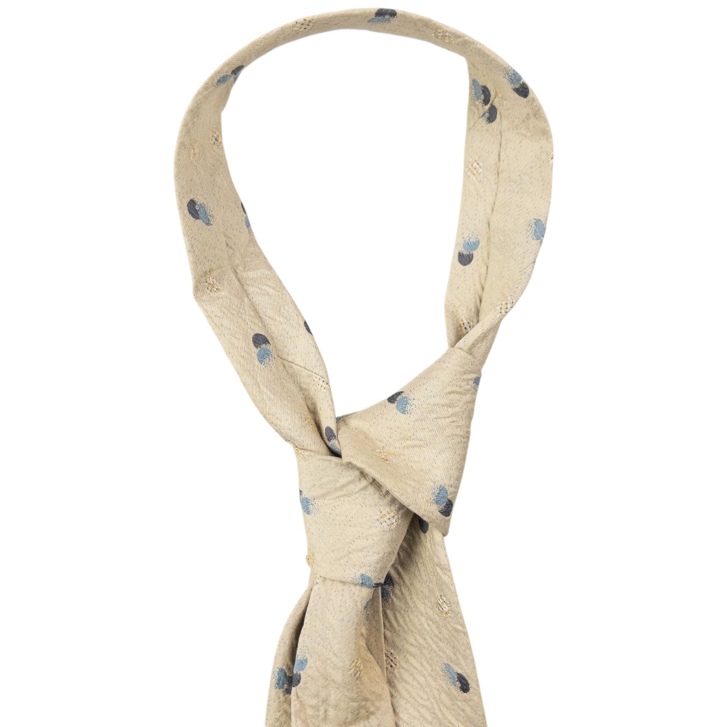 Vintage 90s Issey Miyake Pattern Silk Tie | O/S, Cream