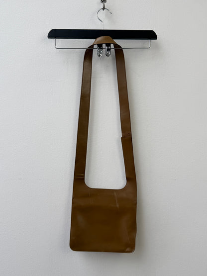 Prada Spring Summer 1999 Wool & leather Side Bag | O/S, Brown