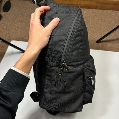 Dior x Stussy 2020 Riders Monogram Logo Nylon Backpack | O/S, Black