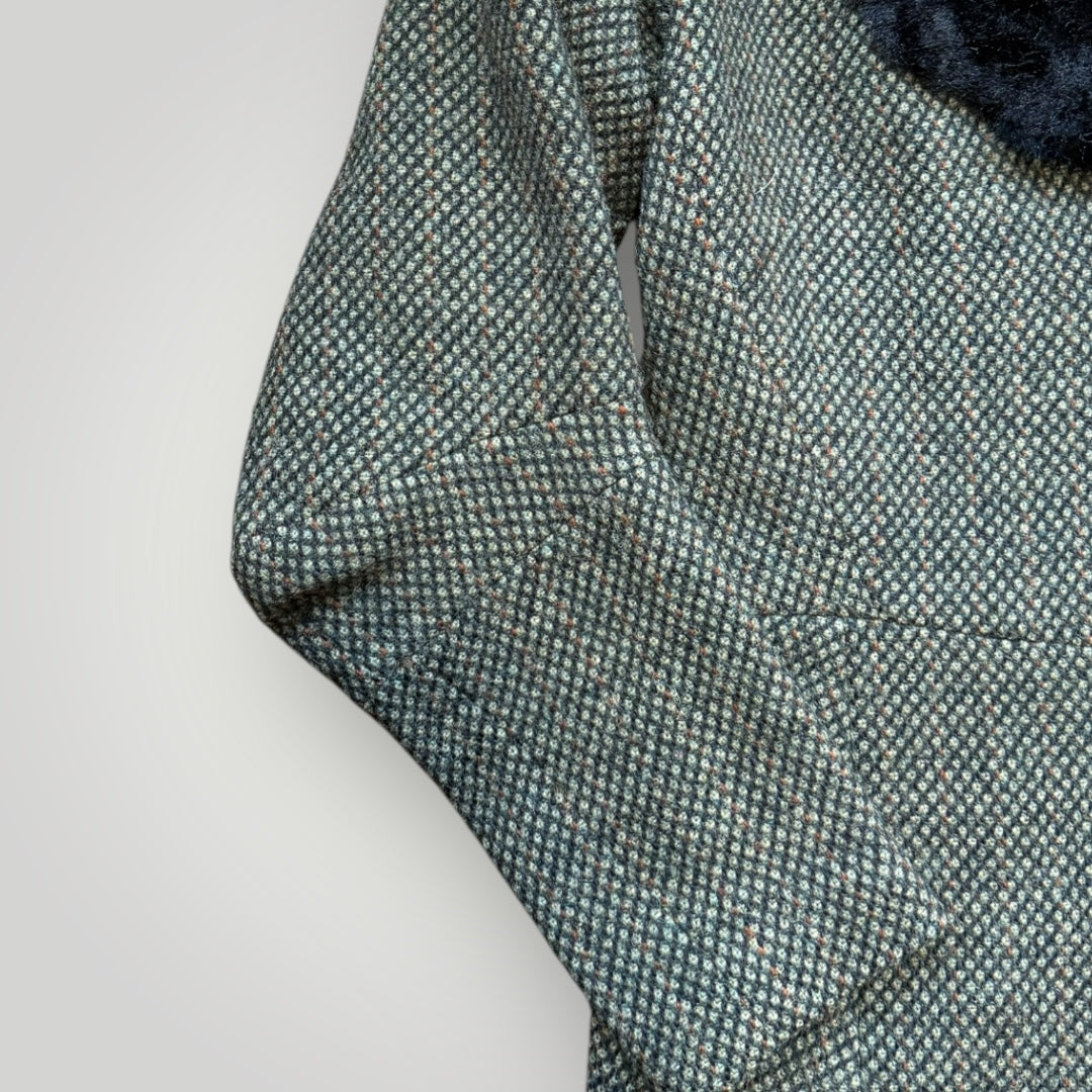 Comme des Garçons Junya Watanabe 1995 Runway Fur Collar Coat XS