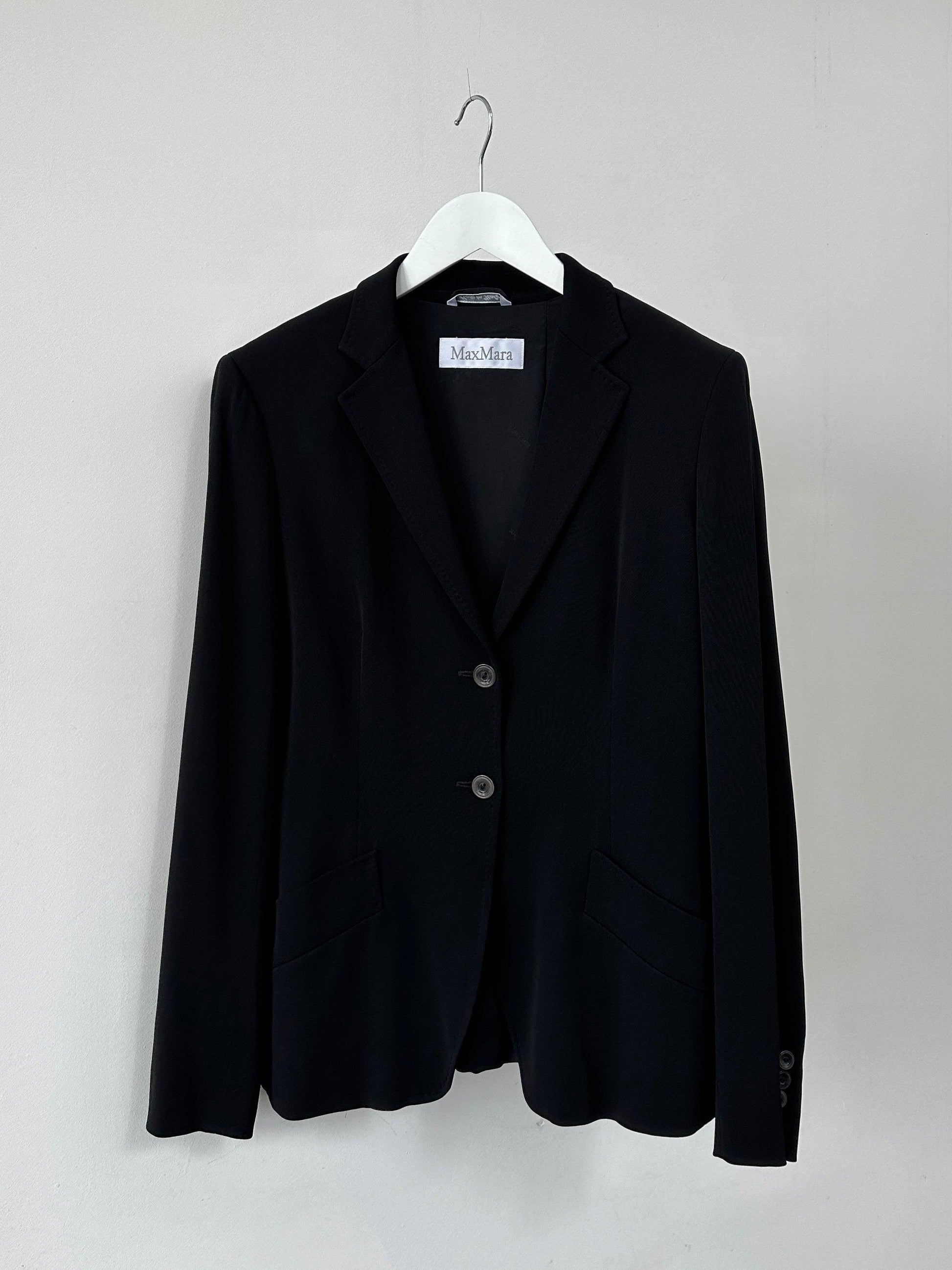 Max Mara Wool Silk Single Breasted Blazer - M - Known Source