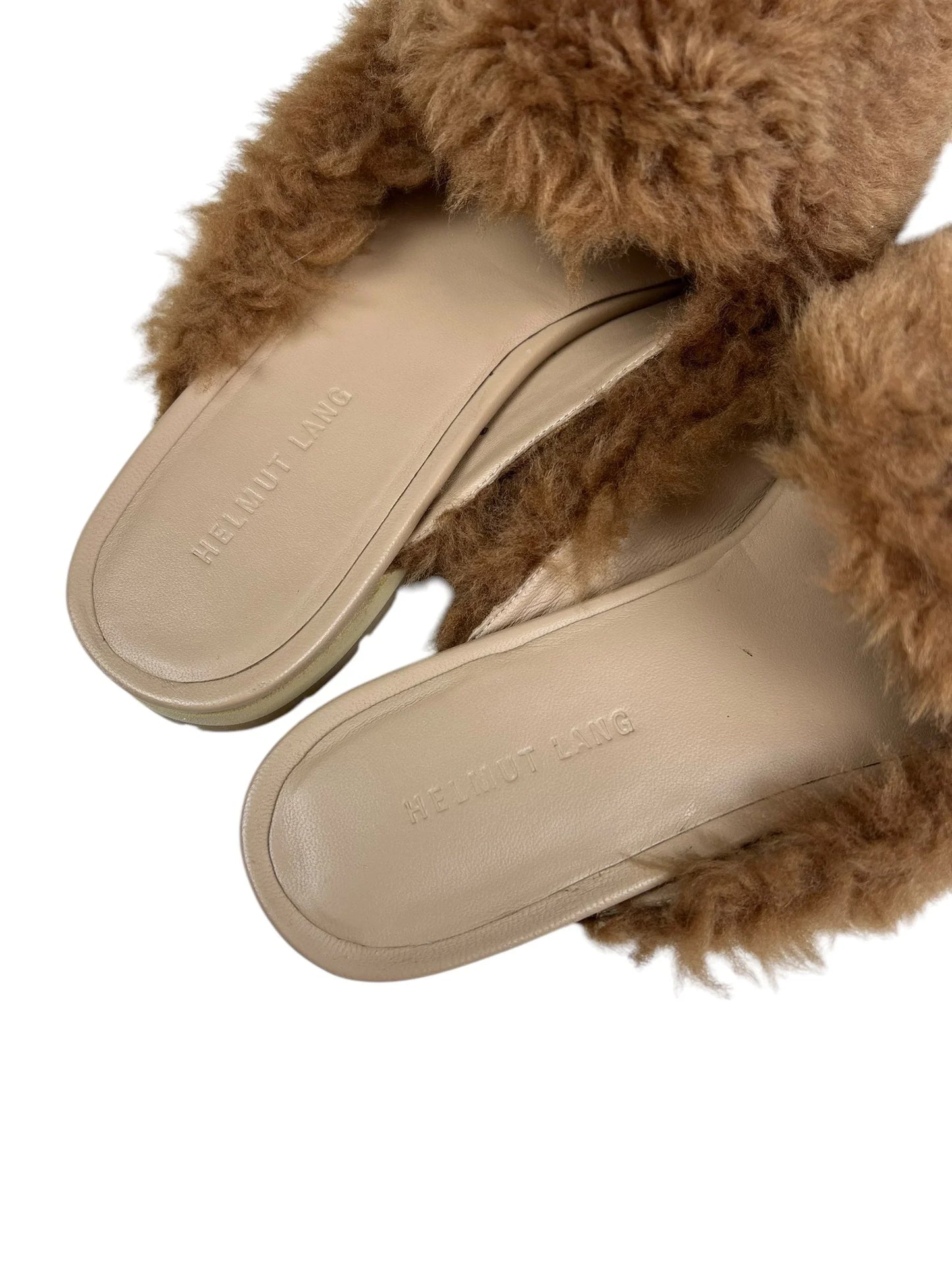 Helmut Lang F/W 2016 shearling mules
