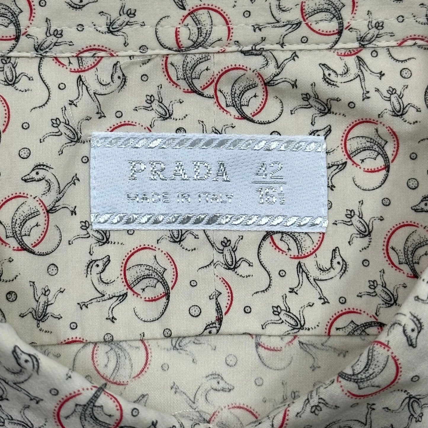 Prada Milano 00’s Dragons Animal Print Shirt - L