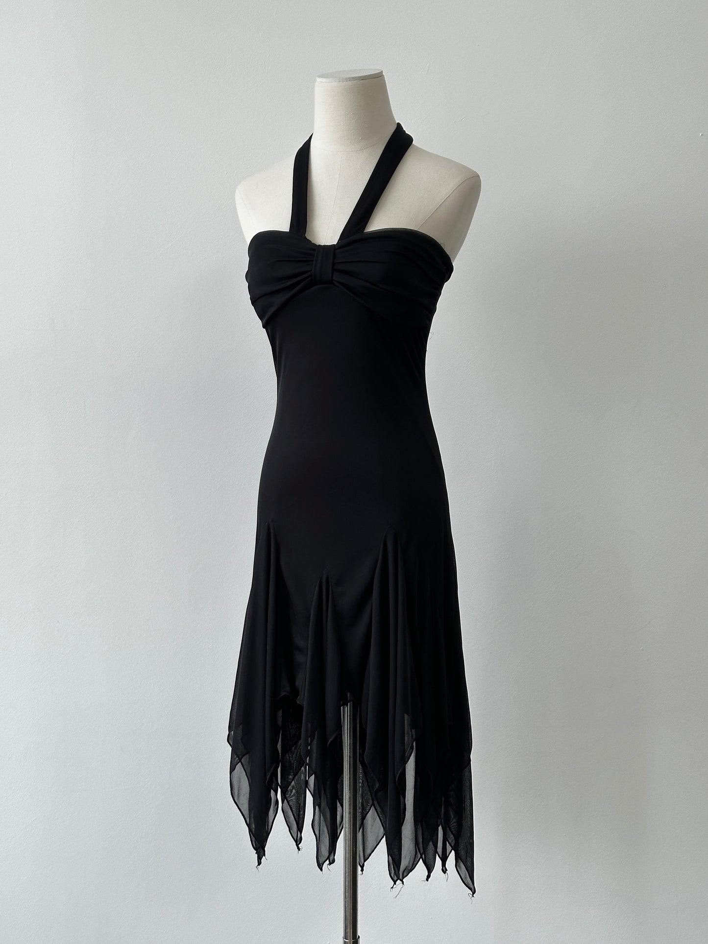 USA Vintage 2000s Halterneck Handkercheif Midi Dress - S