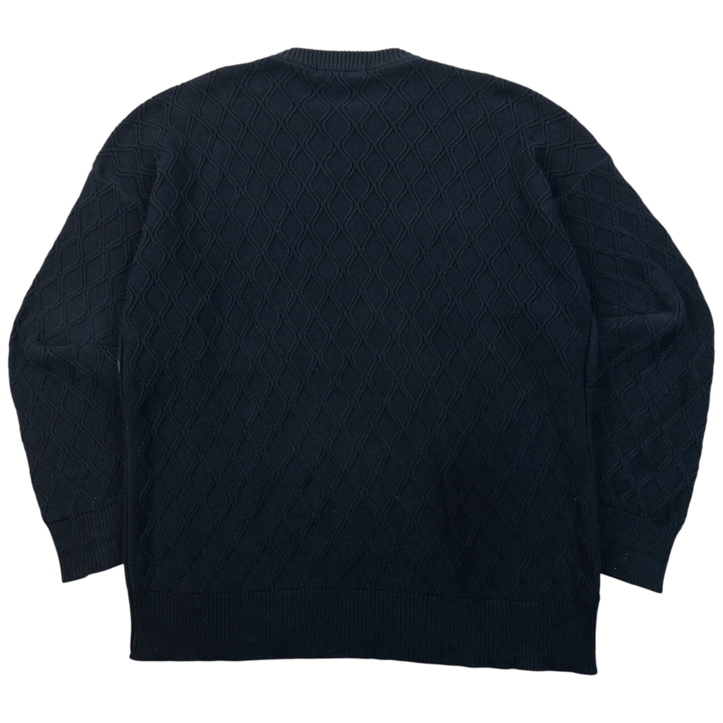 Vintage 90s Burberry Embroidered Knit Jumper Size XL | XL, Navy