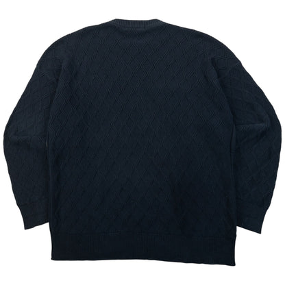 Vintage 90s Burberry Embroidered Knit Jumper Size XL | XL, Navy