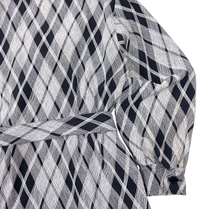 Vintage 70s YSL Yves Saint Laurent Belt Waist Silk Wrap Dress Womens Size L