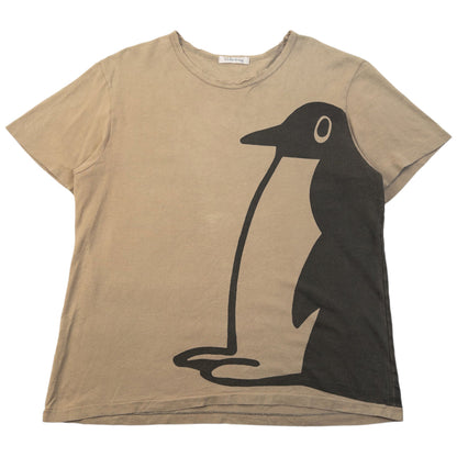 Vintage 90s Yohji Yamamoto Penguin Graphic T Shirt Size XS | XS, Beige