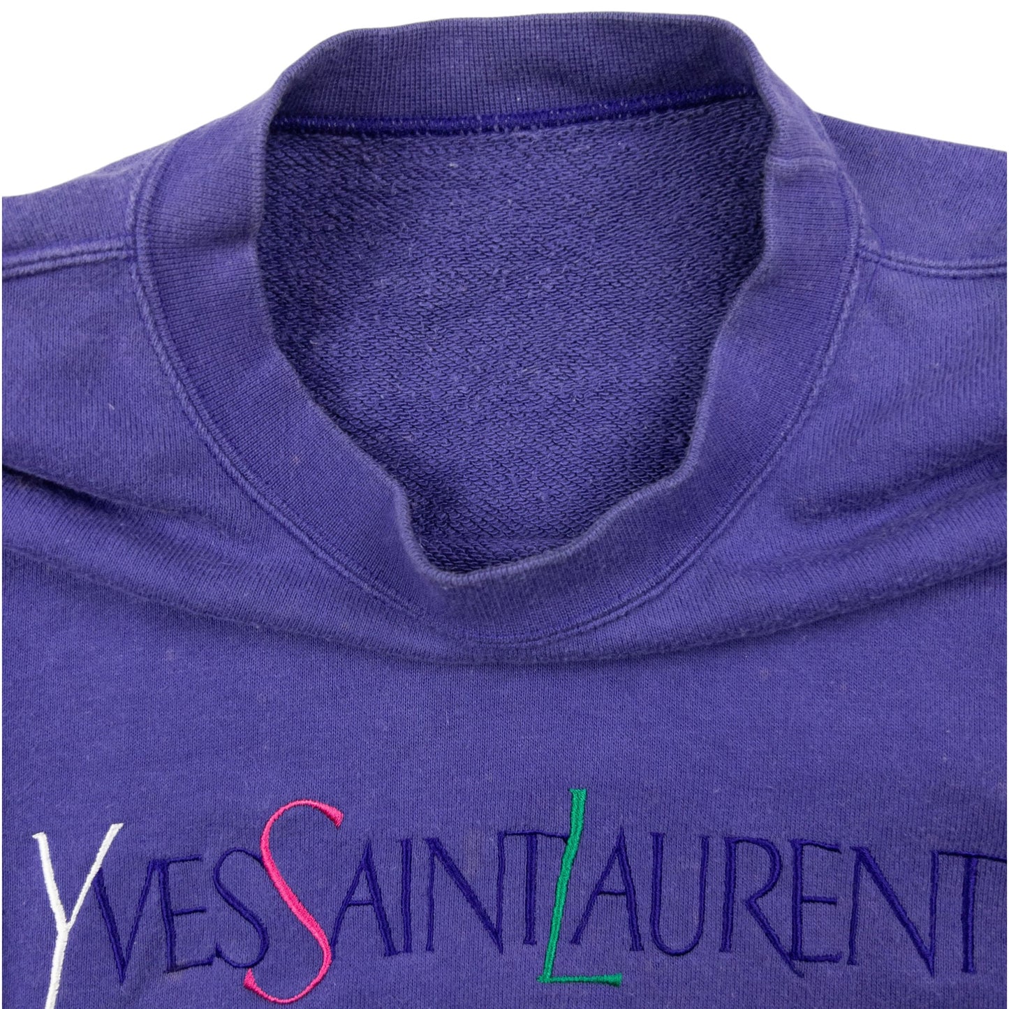 Vintage YSL Yves Saint Laurent Embroidered Sweatshirt Womens Size S