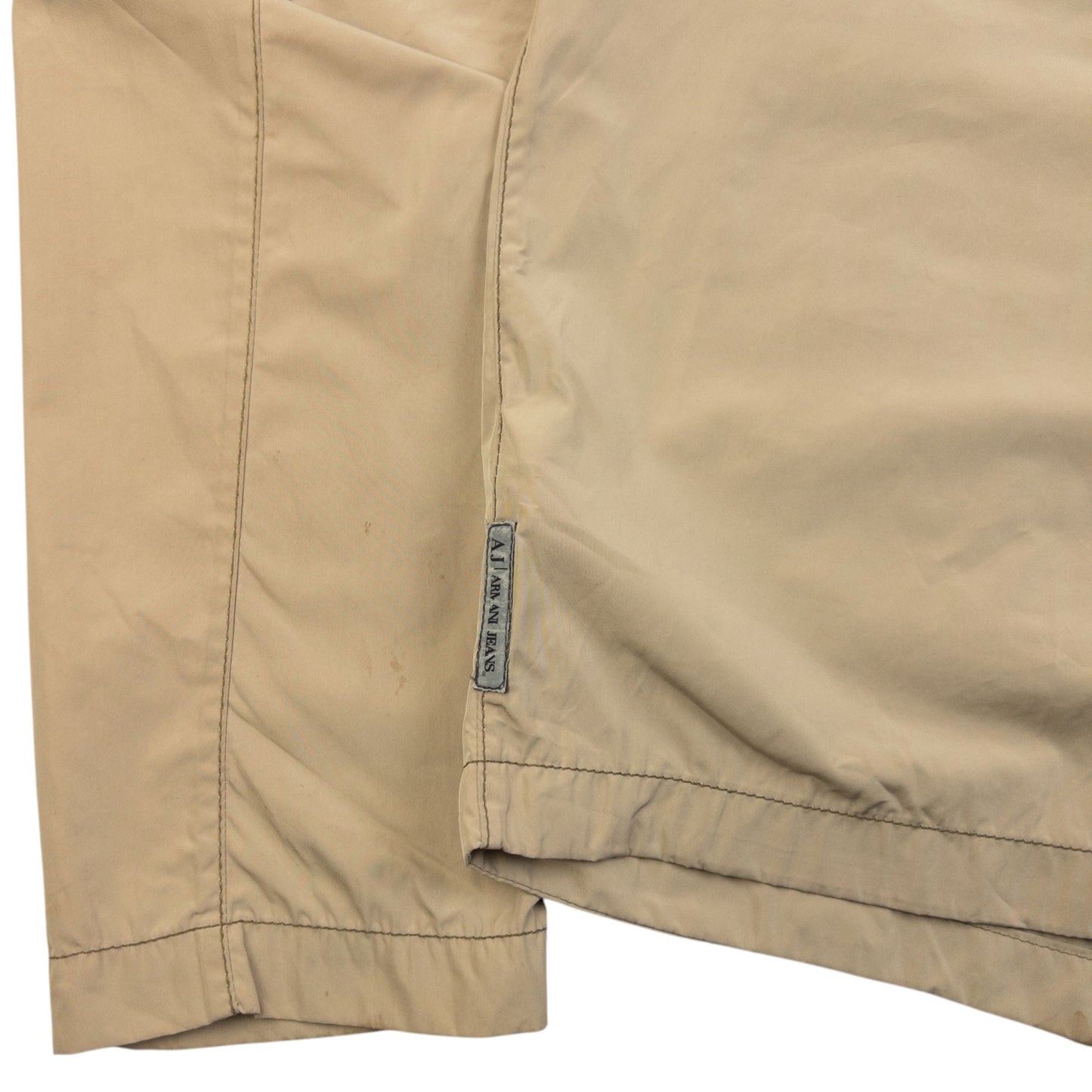 Vintage 2000s Armani Jeans Lightweight Zip Up Jacket Size S | Small, Beige