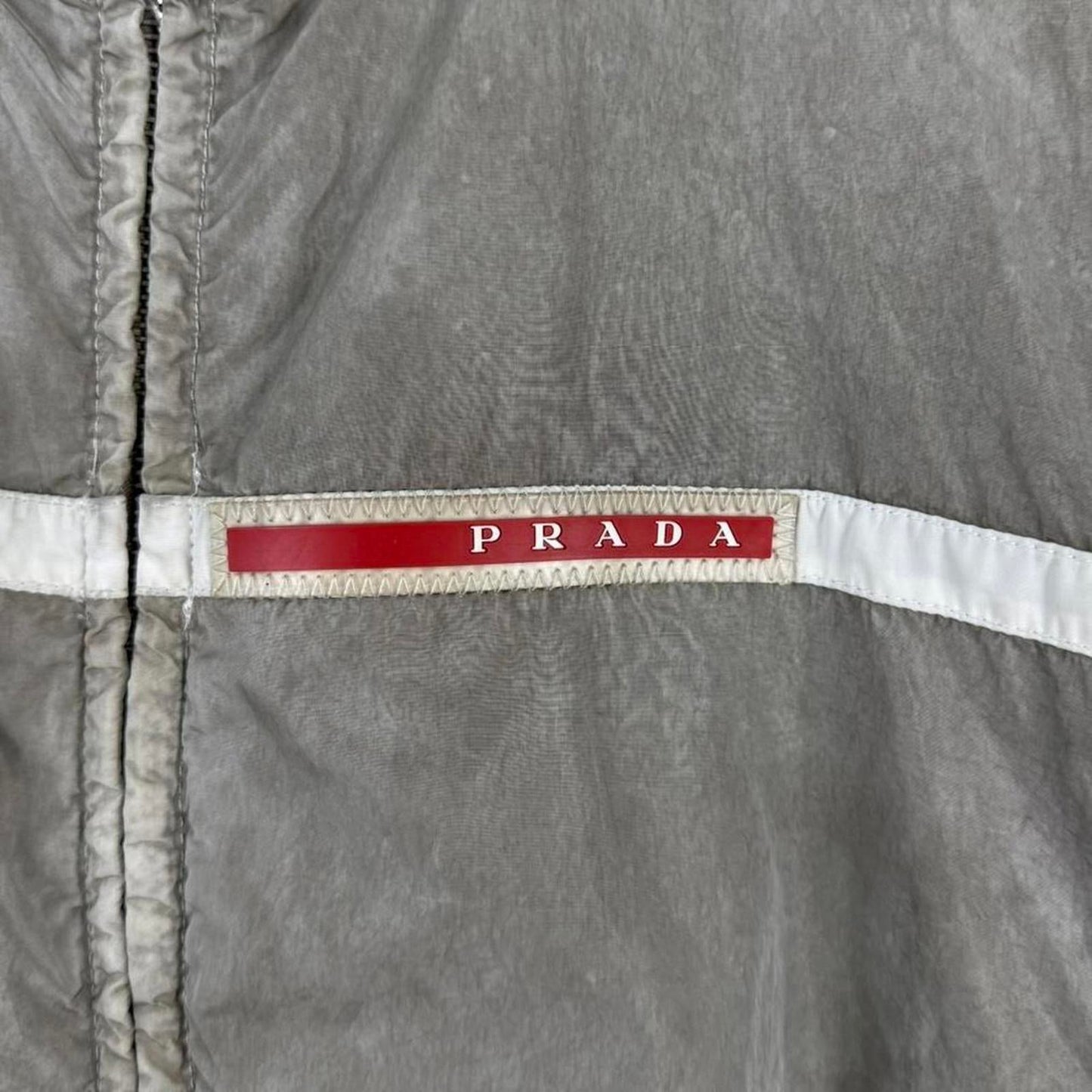 2000's Prada Sport Logo Nylon Jacket (L) | Large, Grey