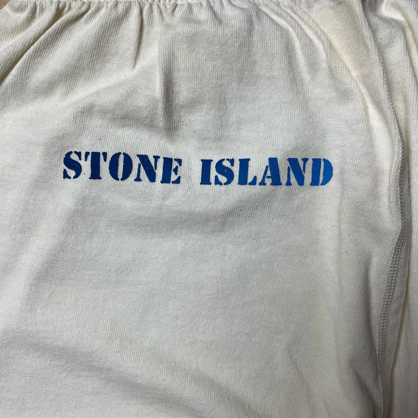 S/S 1989 White & Cobalt Blue Reflective Sweatpants