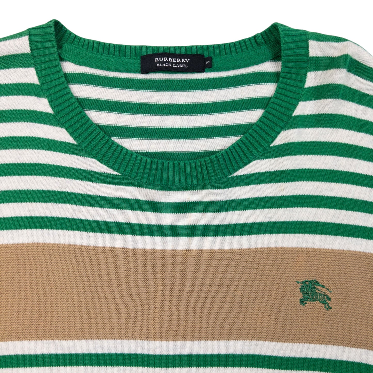 Vintage 2000s Burberry Black Label Striped Jumper Size S | Small, Multicoloured