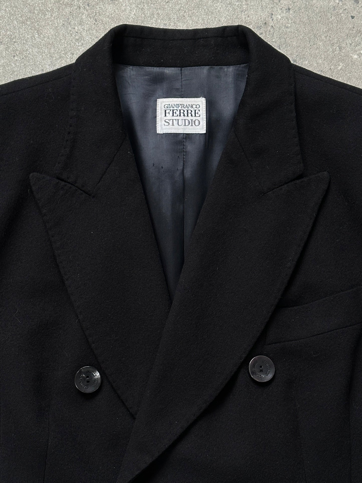 Gianfranco Ferre 1990s Wool Cashmere Double Breasted Blazer - M