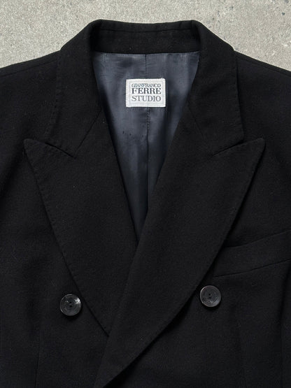 Gianfranco Ferre 1990s Wool Cashmere Double Breasted Blazer - M