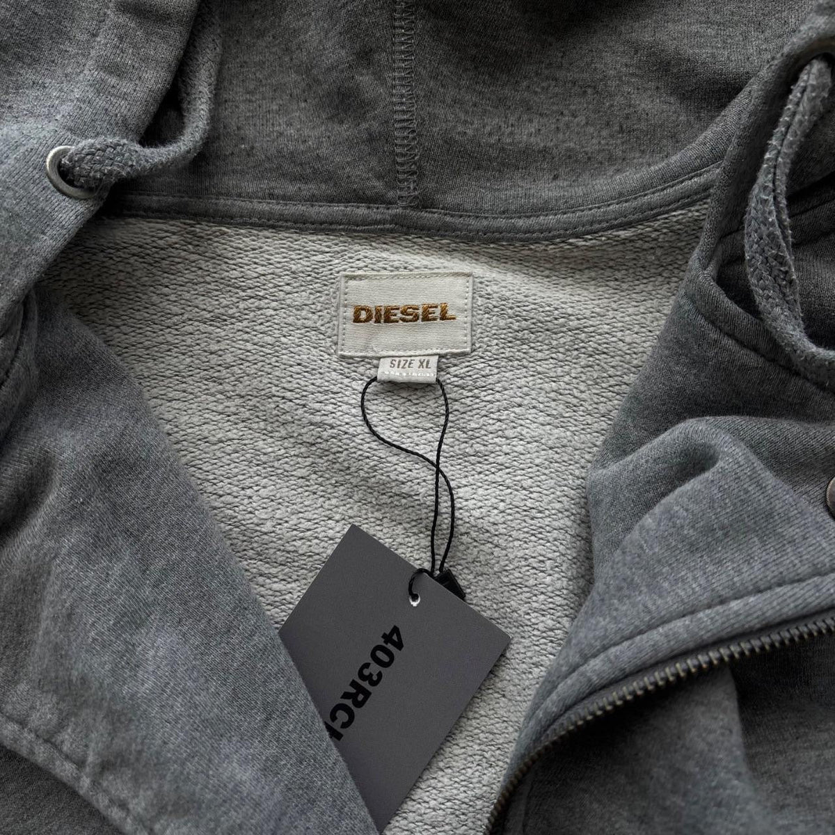 DIESEL ZIP HOODIE | O/S, Grey